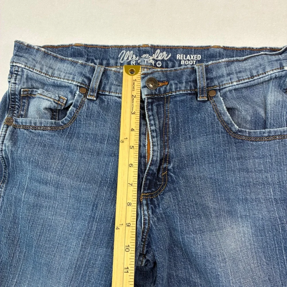Wrangler Retro Relaxed Bootcut Jeans‎ Mens 34x31 Blue Stretch Western Denim